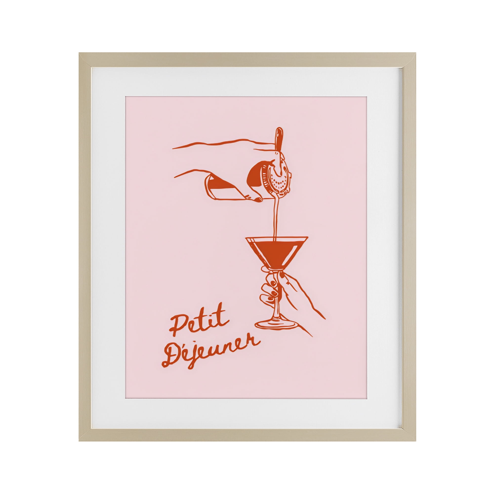 Stupell Industries Pouring Brunch Cocktail Birch Framed Print Under Glass, design by The Prints Vibe