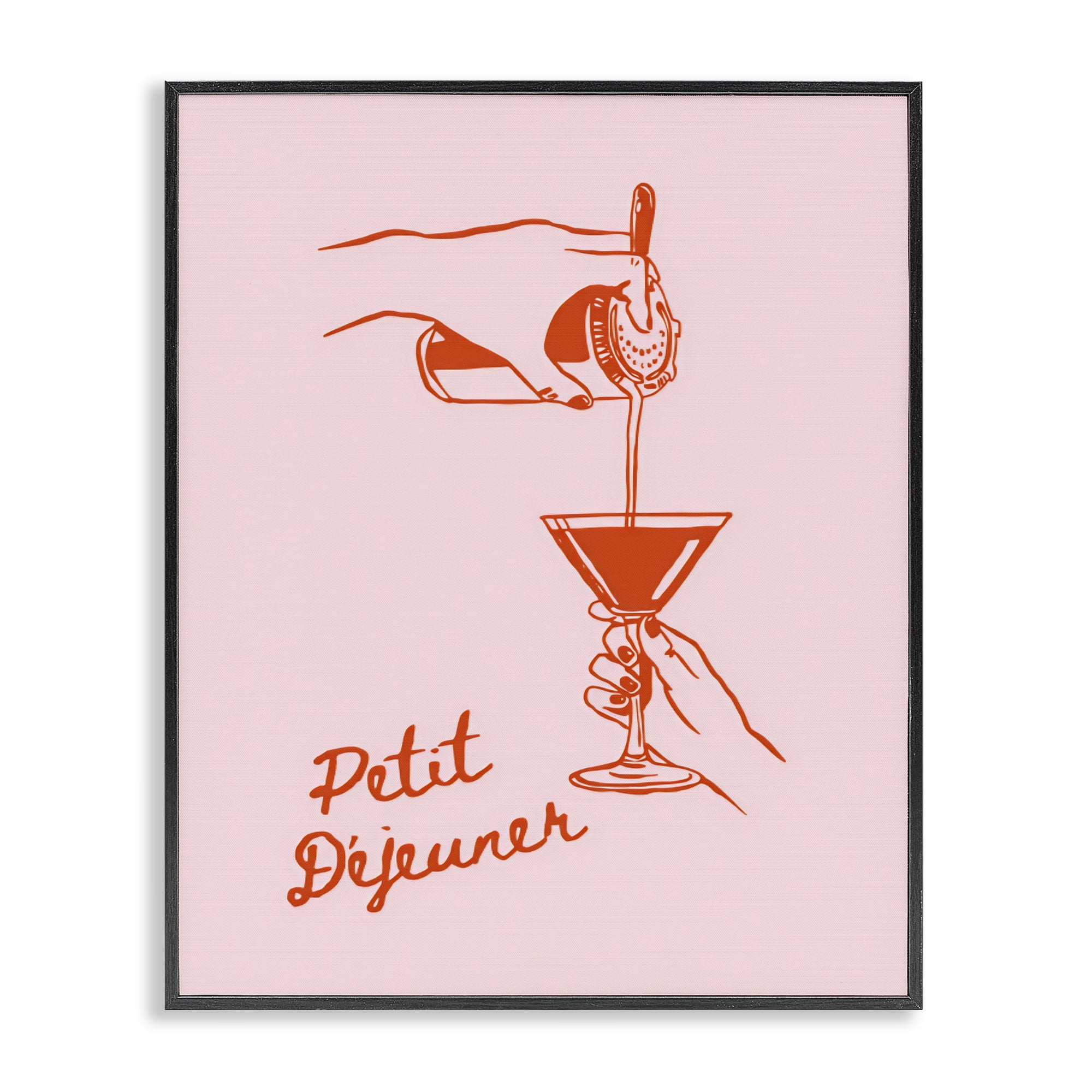 Stupell Industries Pouring Brunch Cocktail Black Framed Giclee Art, design by The Prints Vibe