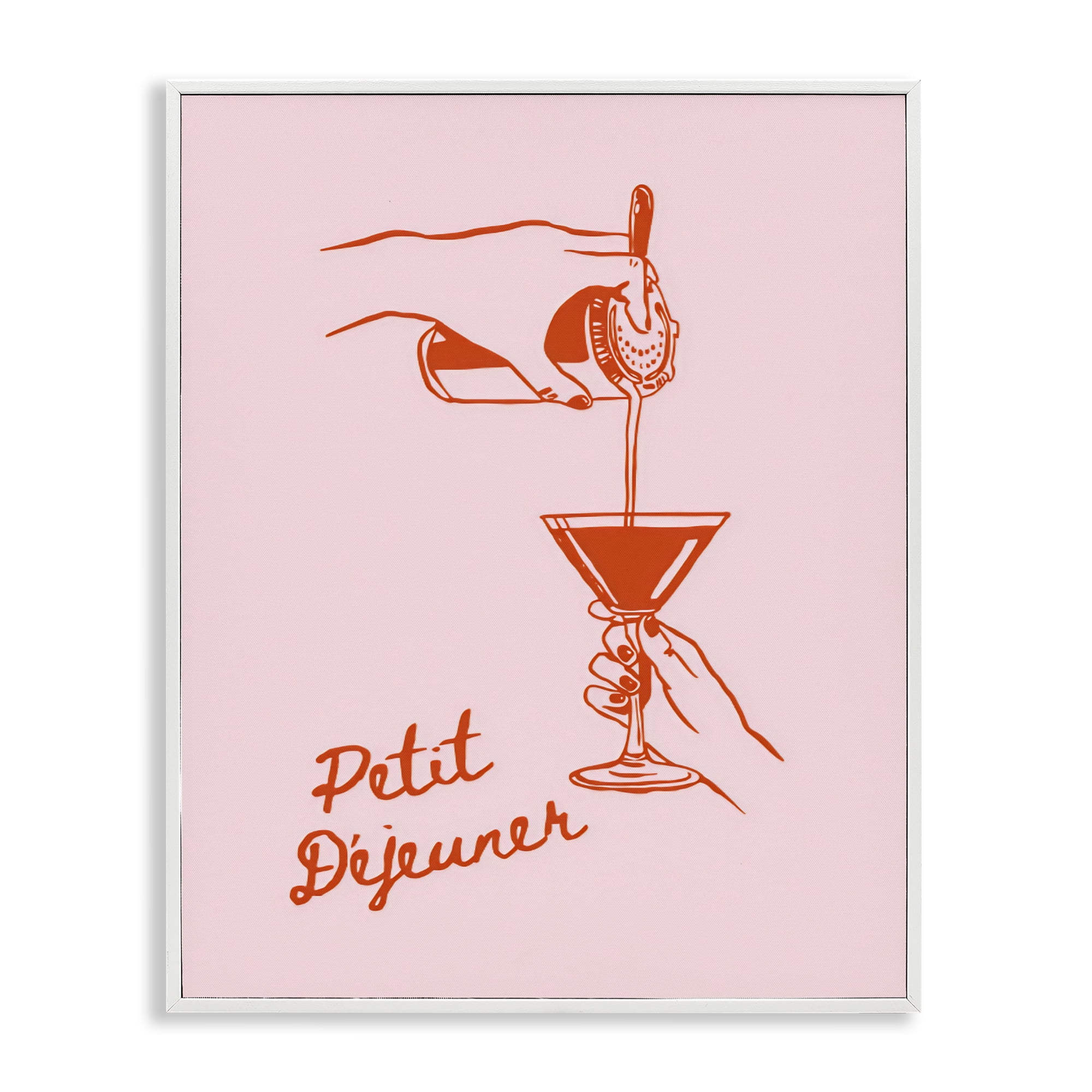 Stupell Industries Pouring Brunch Cocktail White Framed Giclee Art, design by The Prints Vibe