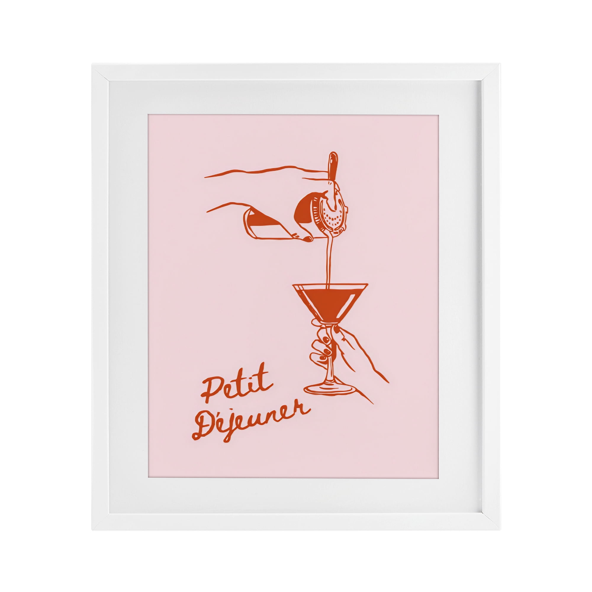 Stupell Industries Pouring Brunch Cocktail White Framed Print Under Glass, design by The Prints Vibe