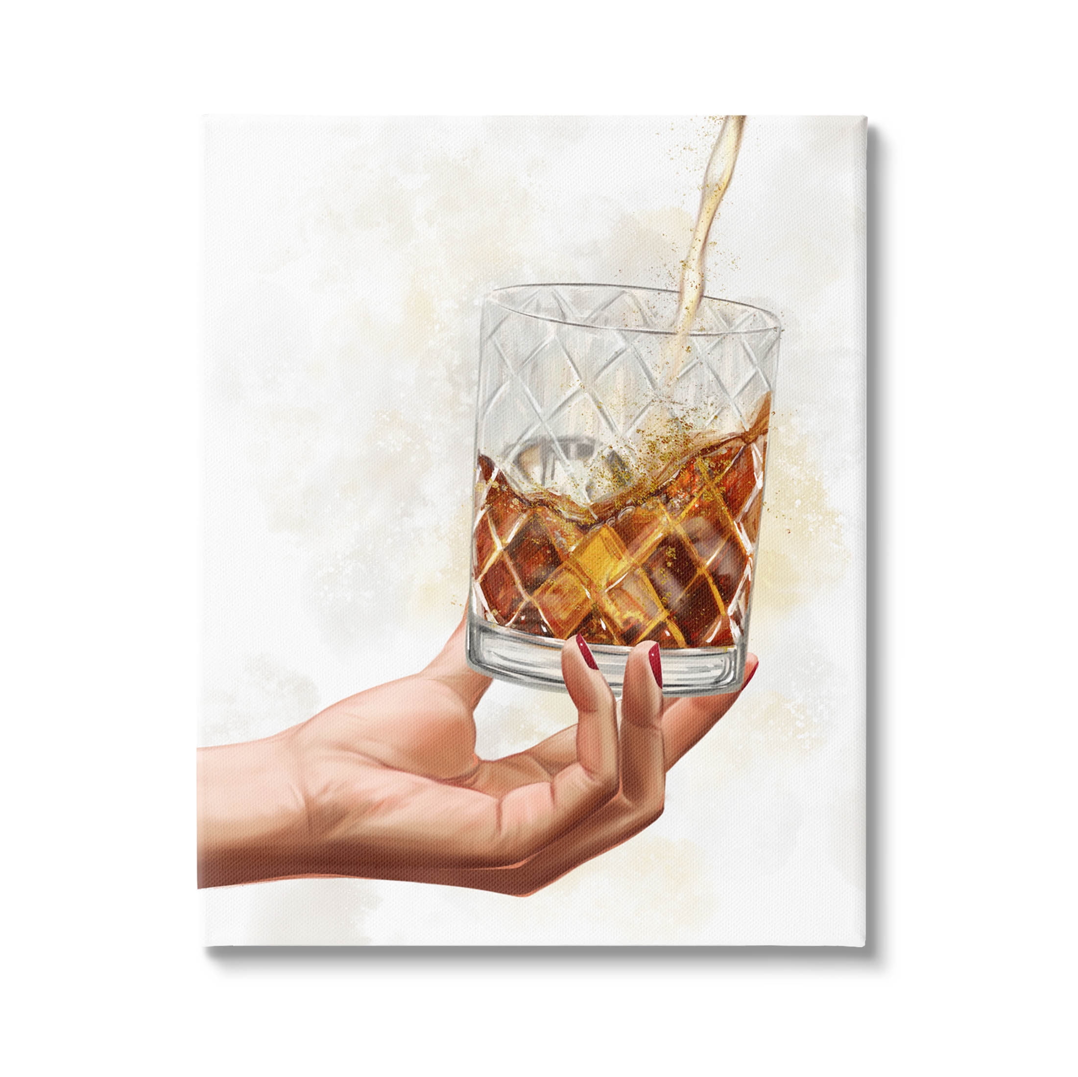 Stupell Industries Pouring Liqueur Glass Beverage Graphic Art Gallery Wrapped Canvas Print Wall Art, Design by Ziwei Li
