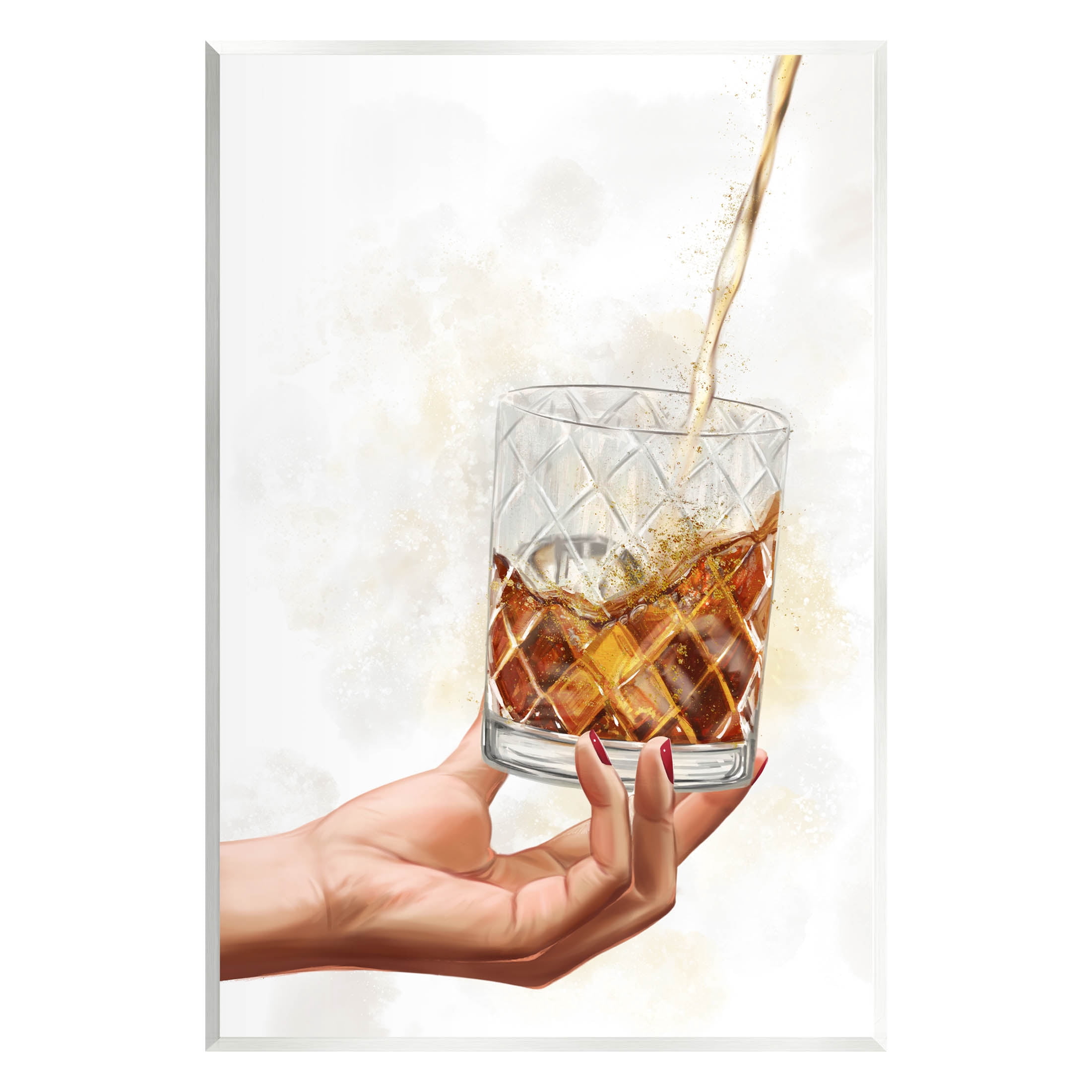 Stupell Industries Pouring Liqueur Glass Beverage Graphic Art Unframed Art Print Wall Art, Design by Ziwei Li
