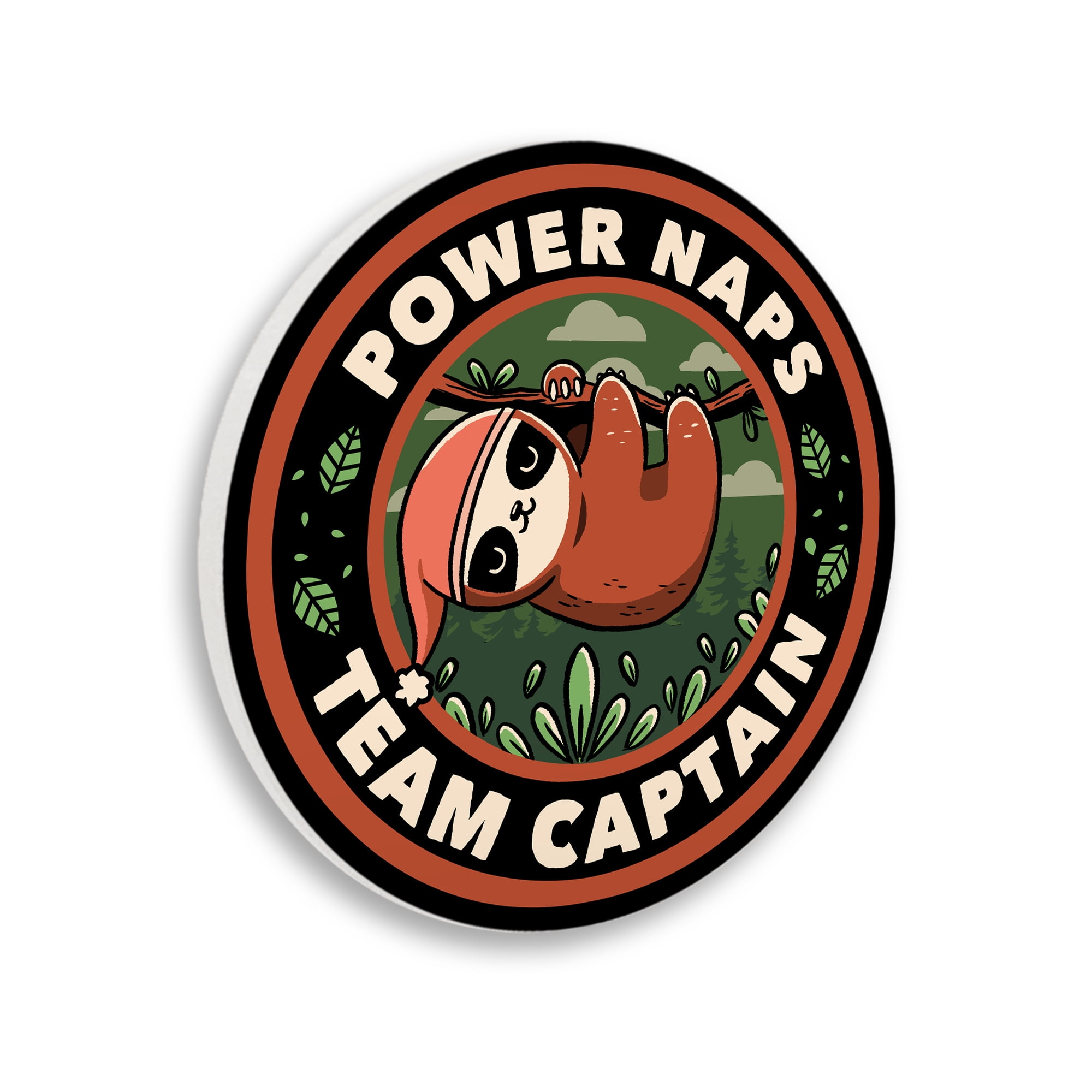 Stupell Industries Power Naps Team Captain Circular Wall Plaque, design by Tobe Fonseca