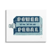 Stupell Industries Power To Pedal Cycling Transportation Painting Gallery Wrapped Canvas Print Wall Art, 20 x 16