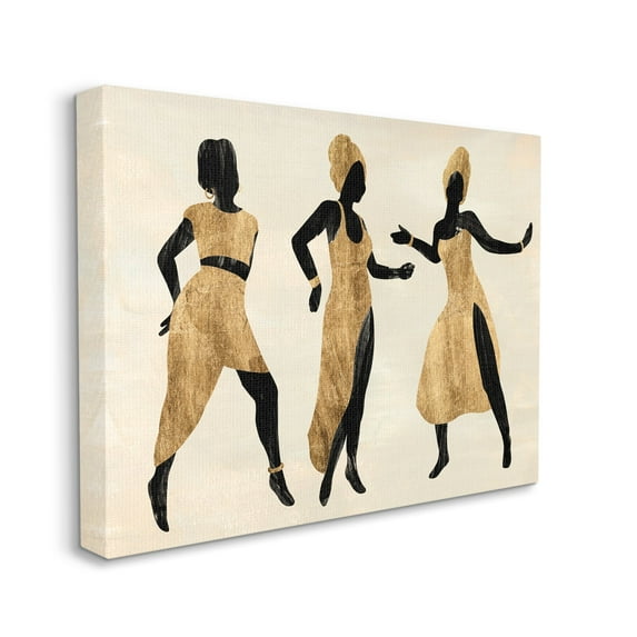 Stupell Industries Powerful Women Dancing African Glam Fashion Black Beige, 30 x 40, Designed by Annie Warren
