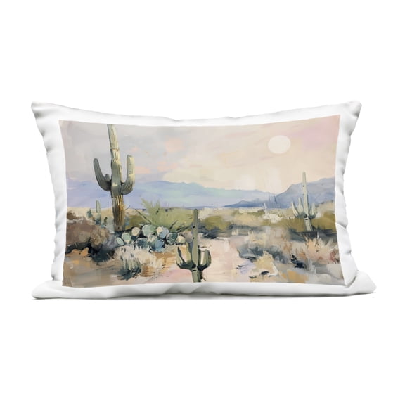 Stupell Industries Prairie Desert with Cacti Outdoor Printed Pillow design by Annabelle Hall, 14 x 7 x 20