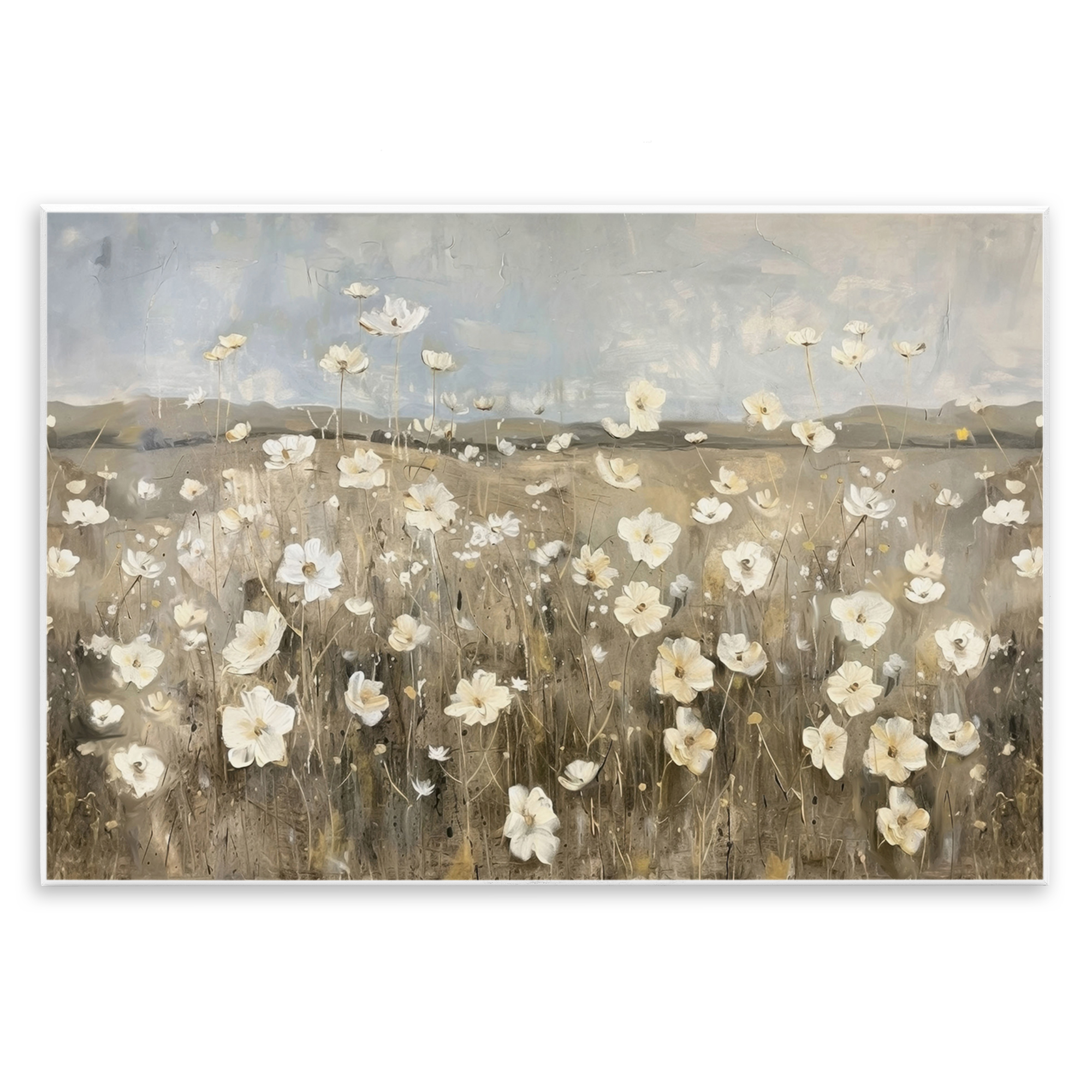 Stupell Industries Prairie Wildflower Meadow Landscape Painting Unframed Art Print Wall Art, 19 x 13