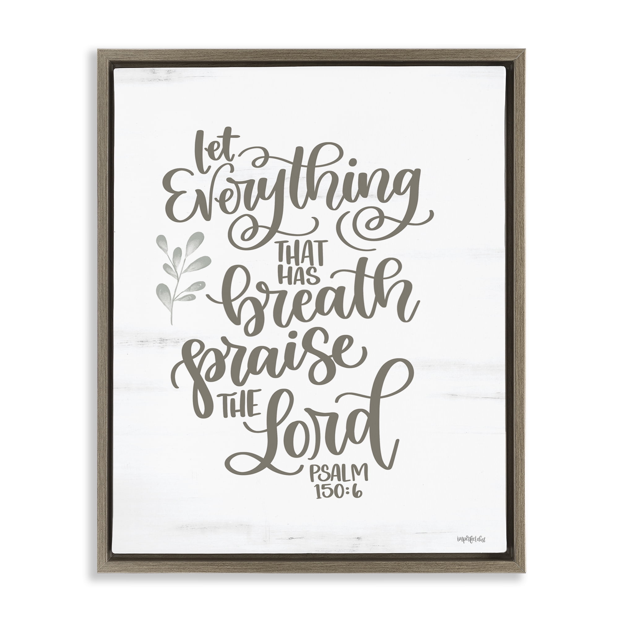 Stupell Industries Praise The Lord Proverb Religious & Spiritual Painting Brown Floater Framed Canvas Art Print Wall Art, 17 x 21