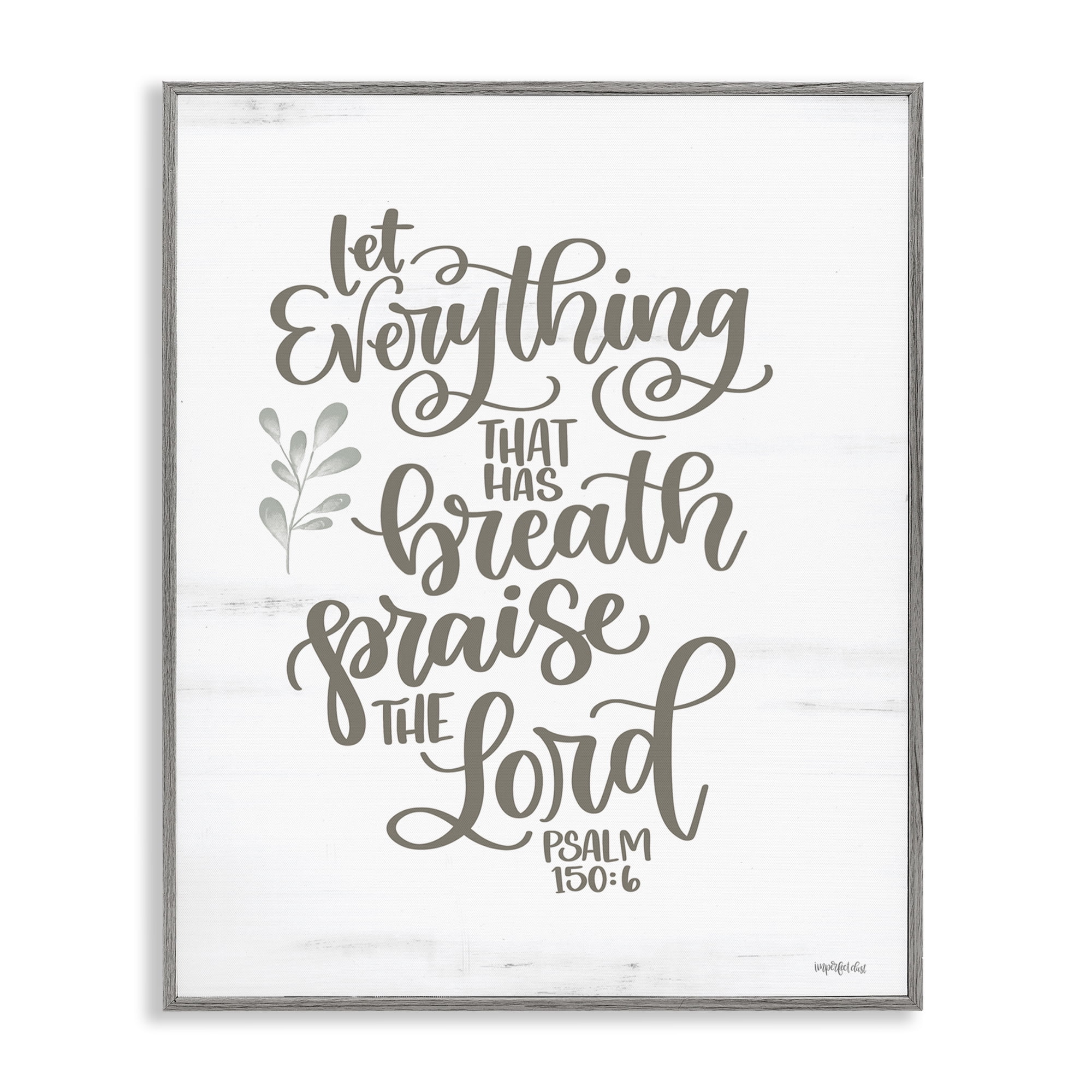 Stupell Industries Praise The Lord Proverb Religious & Spiritual Painting Gray Framed Art Print Wall Art, 16 x 20