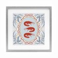 thumbnail image 1 of Stupell Industries French Country Prawn Trio on Blue Gingham Gray Framed Print Under Glass, 13 x 13, by Vero Illustrates, 1 of 8