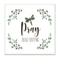 thumbnail image 1 of Stupell Industries Pray About Everything Dragonfly Insect Laurel Branch Crown,12 x 12, Design by Elizabeth Tyndall, 1 of 5