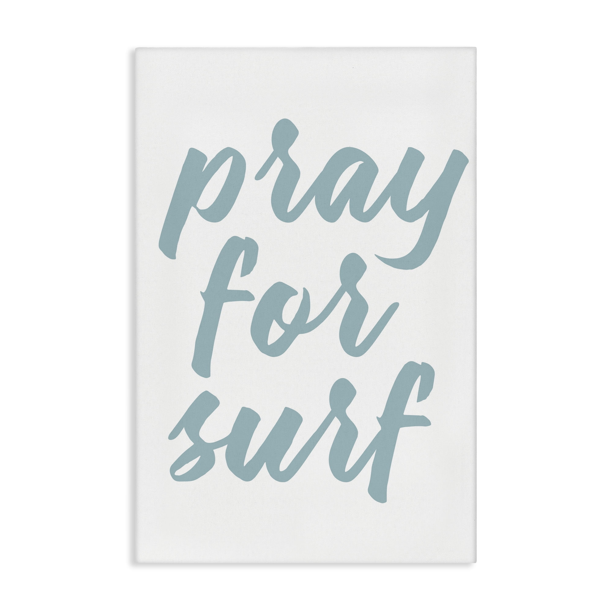 Stupell Industries Pray For Surf Typography Painting Gallery Wrapped Canvas Art Print Wall Art, 30 x 45