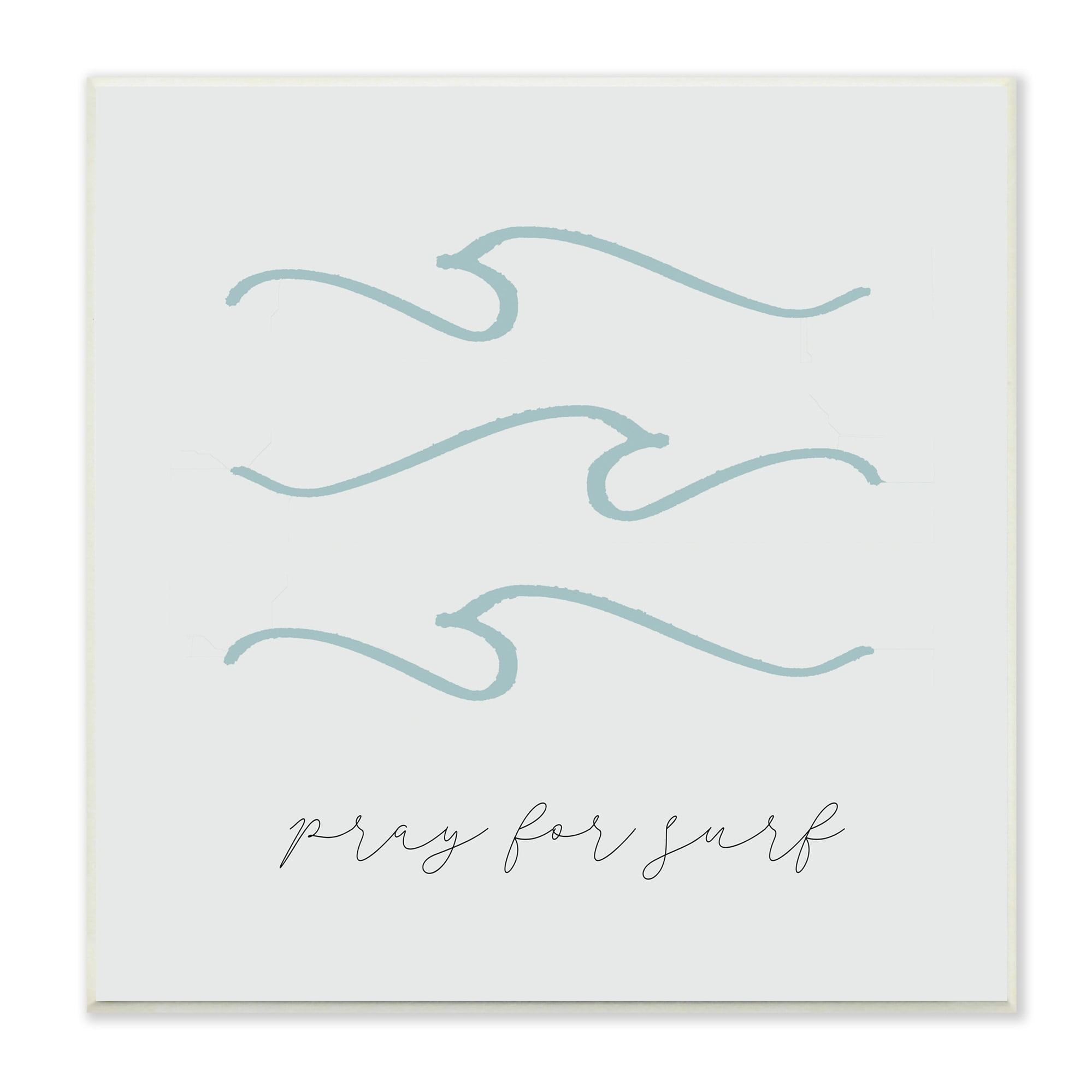 Stupell Industries Pray for Surf Nautical Beach Phrase Tranquil Waves, 12 x 12,Design by Daphne Polselli
