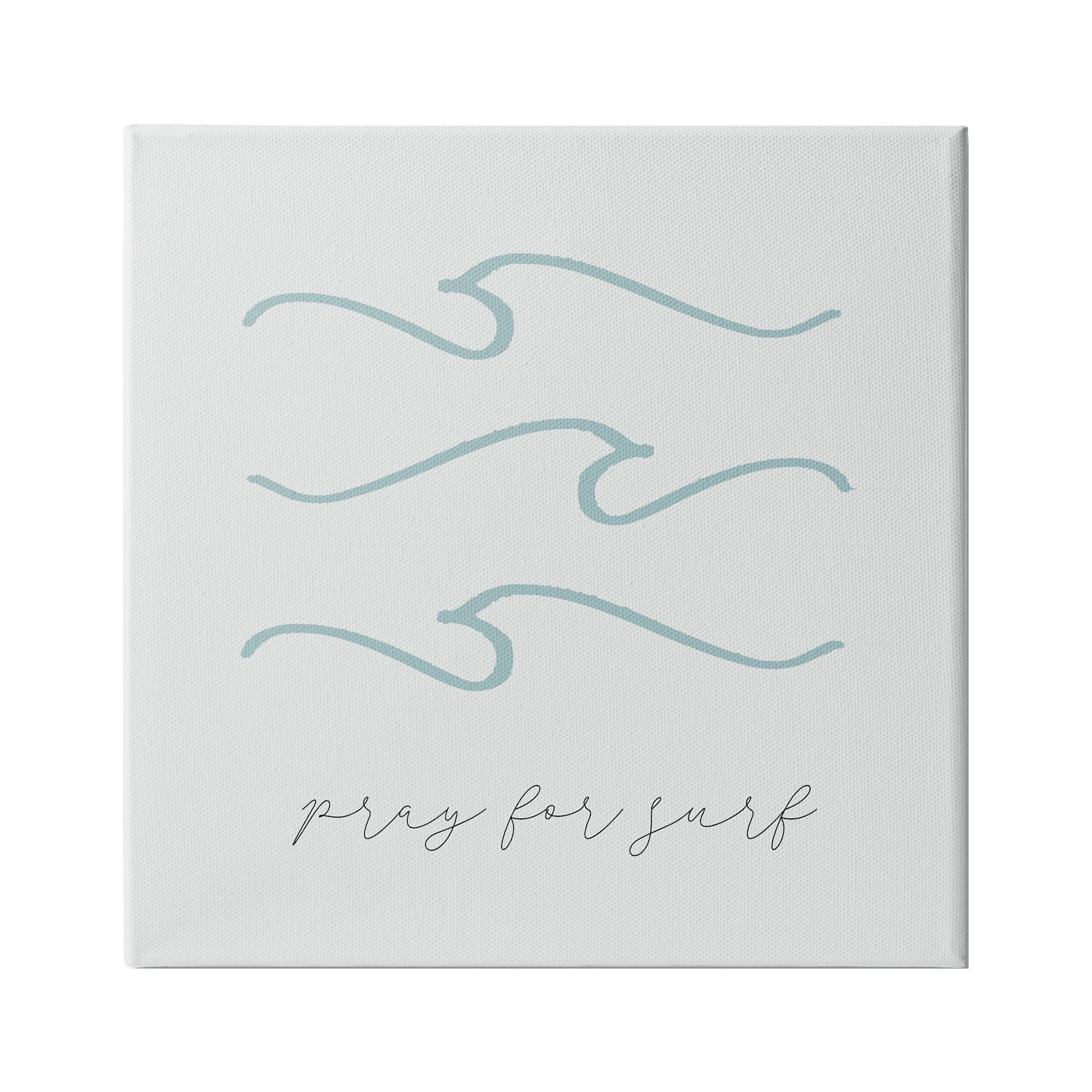 Stupell Industries Pray for Surf Nautical Beach Phrase Tranquil Waves, 24 x 24,Design by Daphne Polselli