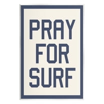Stupell Industries Pray for Surf Phrase Nature Painting Unframed Art Print Wall Art, 10 x 15