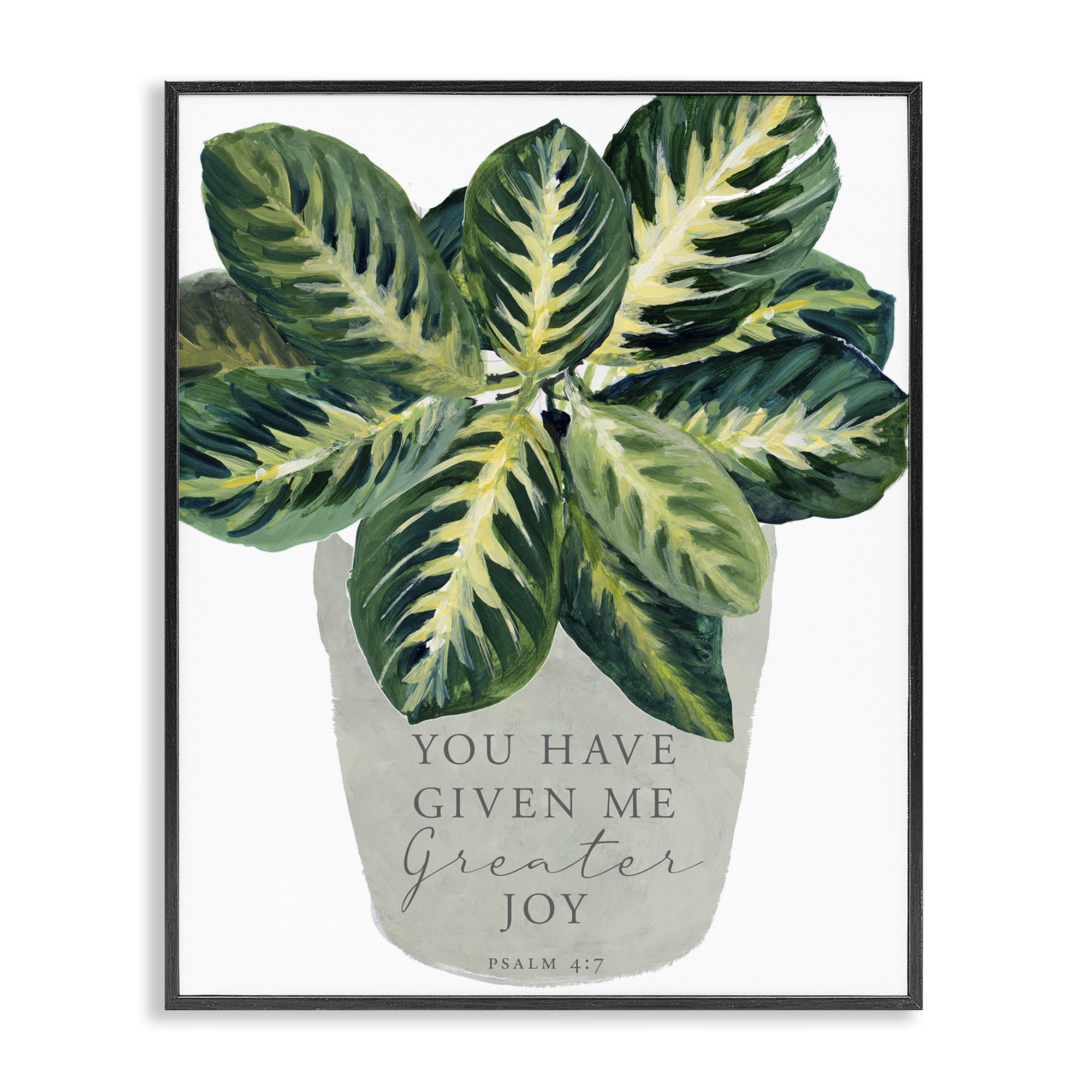 Stupell Industries Prayer & House Plant Black Framed Giclee Art, design by Lanie Loreth