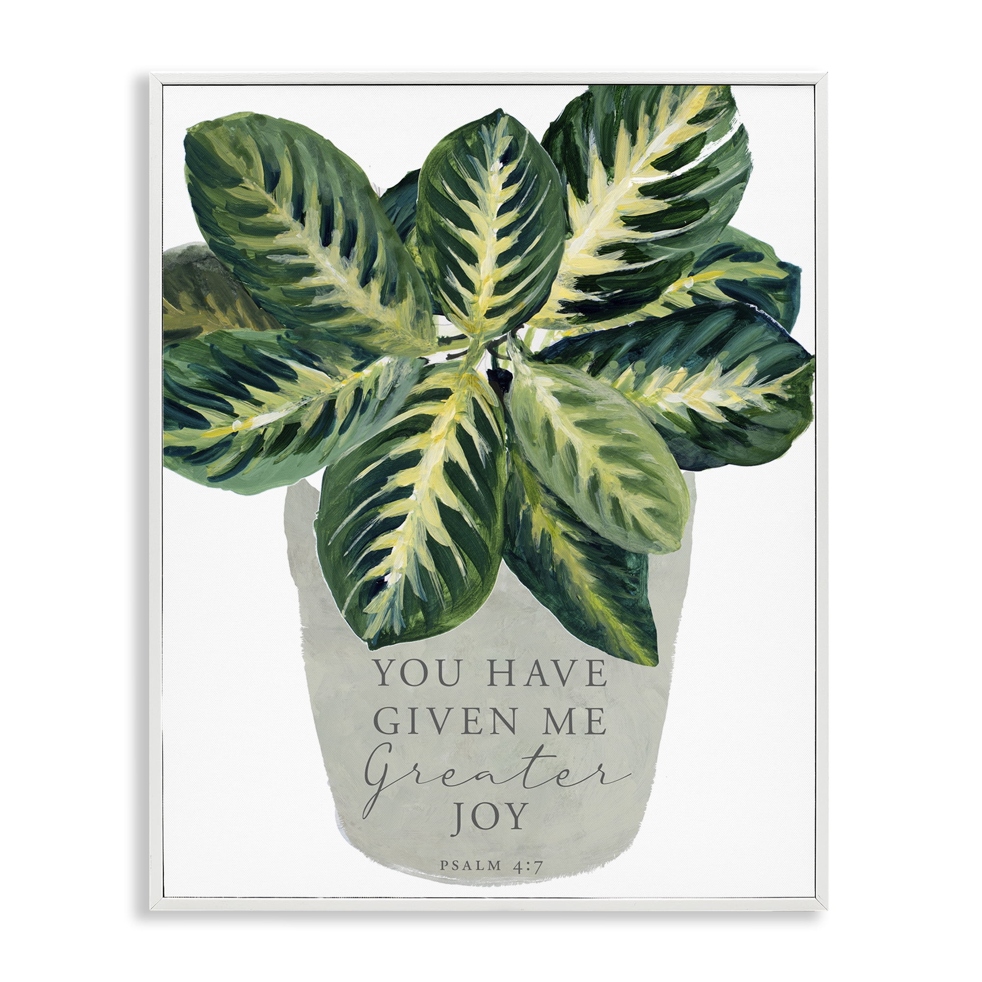 Stupell Industries Prayer & House Plant White Framed Giclee Art, design by Lanie Loreth