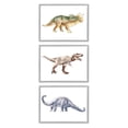 thumbnail image 1 of Stupell Industries Pre-Historic Dinosaurs Walking Fun Watercolor Reptiles Grey Framed, 16 x 20, Design by Ziwei Li, 1 of 5