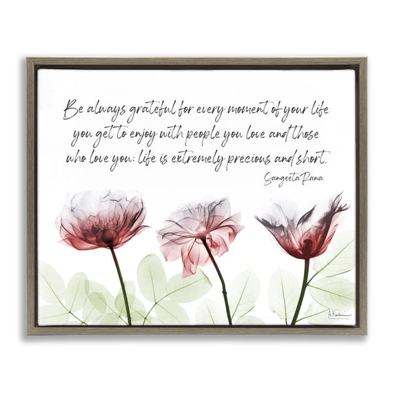 Stupell Industries French Country Precious Faith Quote Brown Floating Frame Canvas Art, 21 x 17, by Albert Koetsier