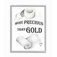 thumbnail image 1 of Stupell Industries More Precious Than Gold Phrase Toilet Paper Joke Framed Wall Art Design by Gail Green Licensing and Design Limited, 1 of 1