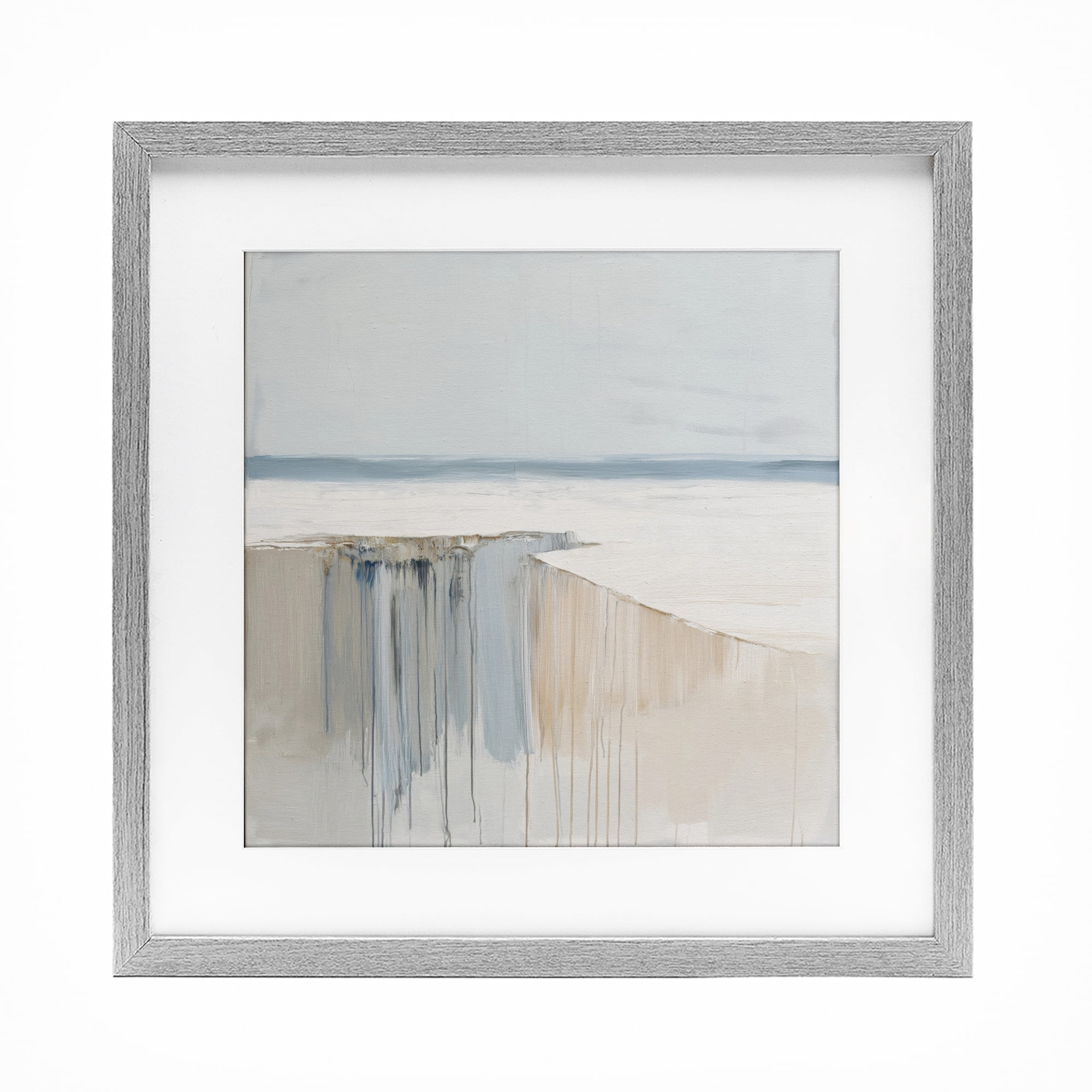 Stupell Industries Precipice Neutral Abstraction Gray Framed Print Under Glass, design by Svetlana Aleynikova