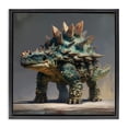 thumbnail image 1 of Stupell Industries Cottage Prehistoric Ankylosaurus Portrait Black Floating Frame Canvas Art, 18 x 18, by Wumples, 1 of 8