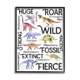 thumbnail image 1 of Stupell Industries Prehistoric Dinosaurs and Dino Phrases Playful Illustrations Animals & Insects Painting Black Framed Art Print Wall Art, 24 x 30, 1 of 7
