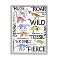 thumbnail image 1 of Stupell Industries Prehistoric Dinosaurs and Dino Phrases Playful Illustrations Animals & Insects Painting Gray Framed Art Print Wall Art, 11 x 14, 1 of 7