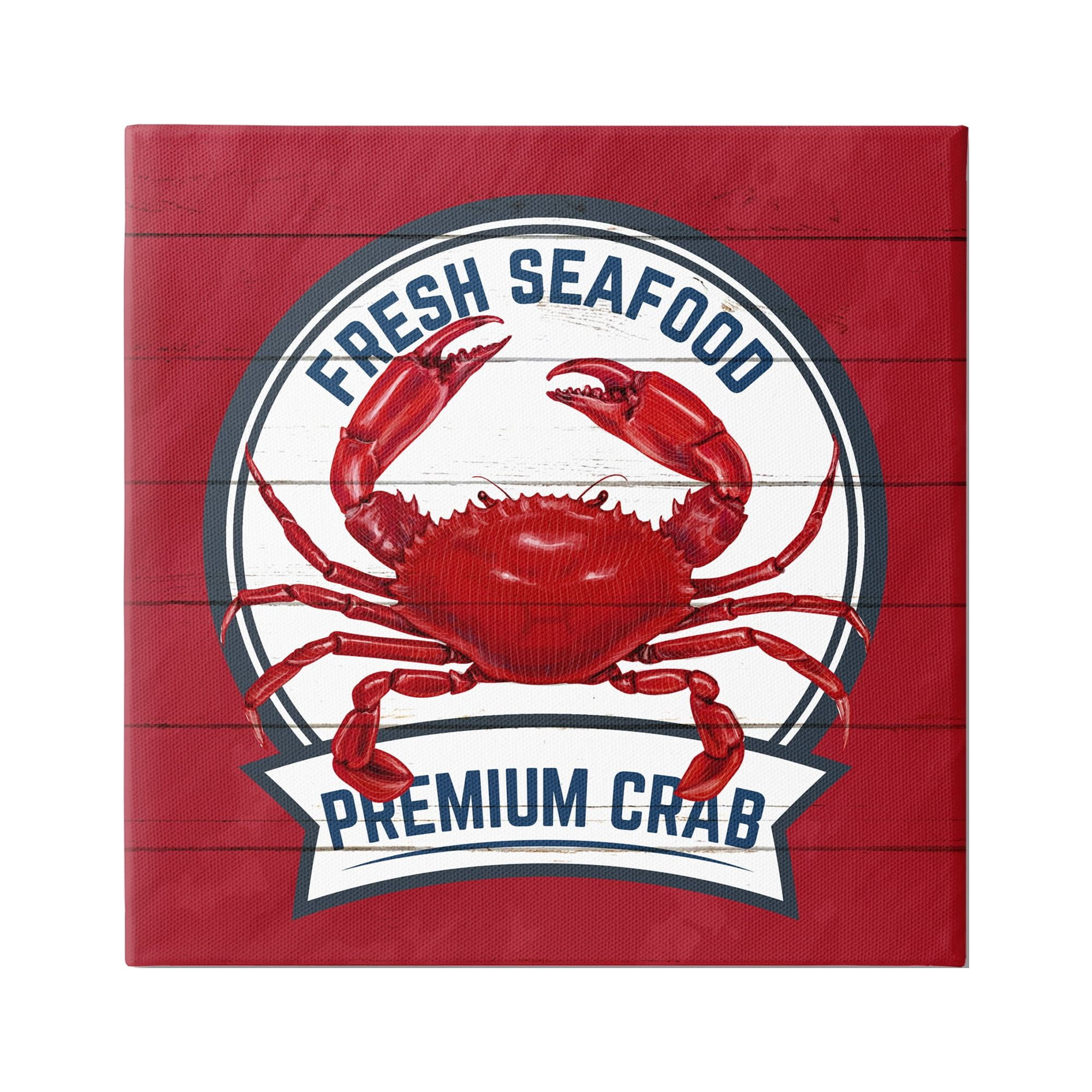 Stupell Industries Premium Crab Seafood Animals & Insects Painting Gallery Wrapped Canvas Print Wall Art, 30 x 30