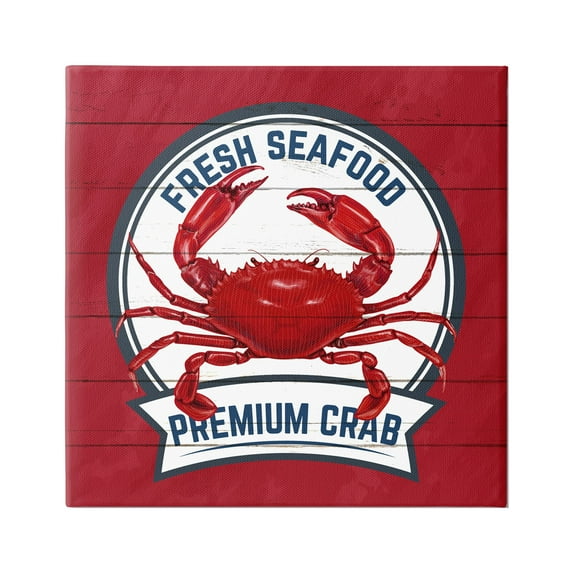 Stupell Industries Premium Crab Seafood Animals & Insects Painting Gallery Wrapped Canvas Print Wall Art, 36 x 36