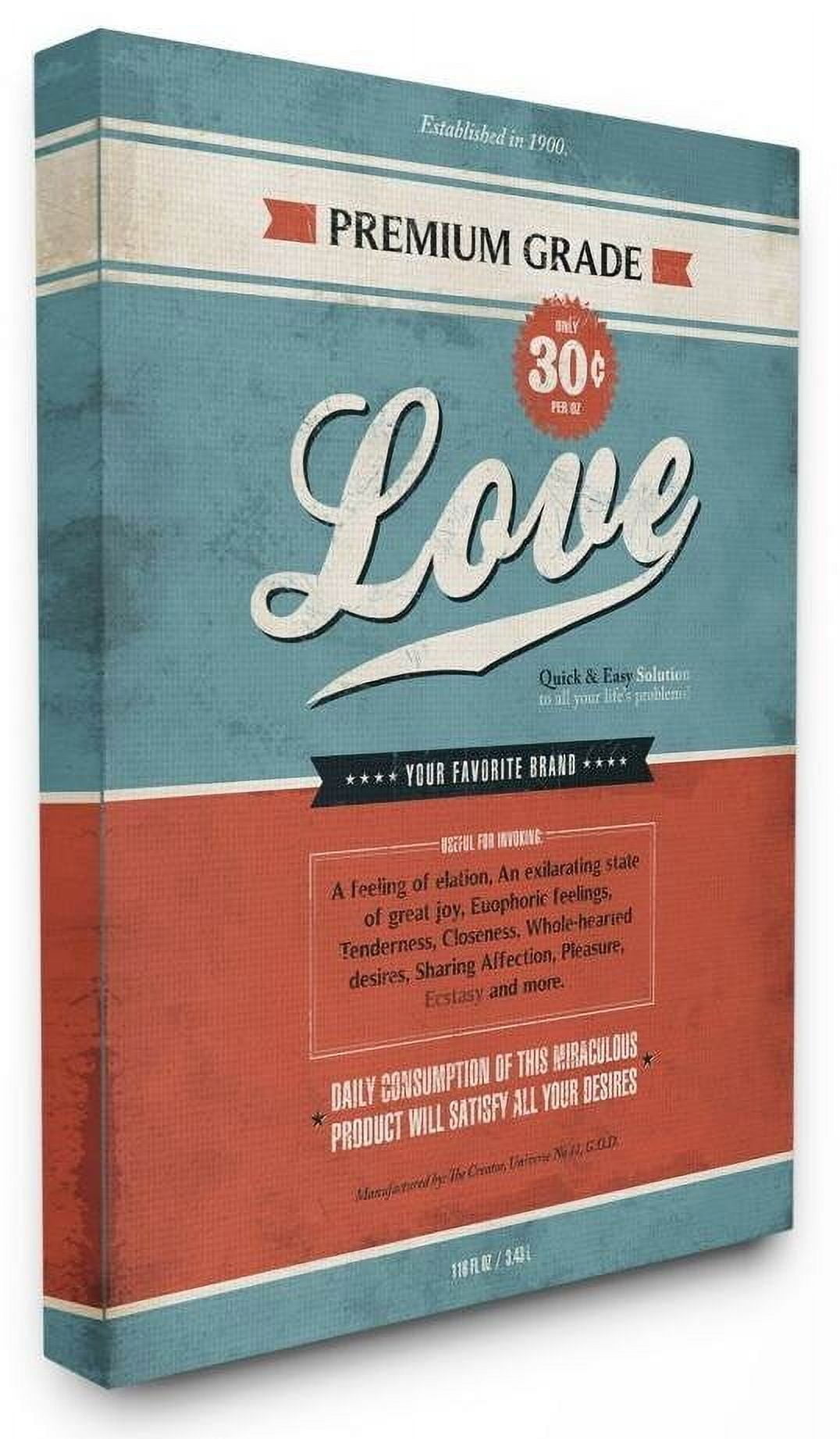 Stupell Industries Premium Grade Love Inspirational Vintage Comic Book Design Canvas Wall Art by Ester Kay