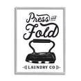 thumbnail image 1 of Stupell Industries Press & Fold Antique Iron Laundry Lettering Phrase Graphic Art Gray Framed Art Print Wall Art, Design by Lettered and Lined, 1 of 5