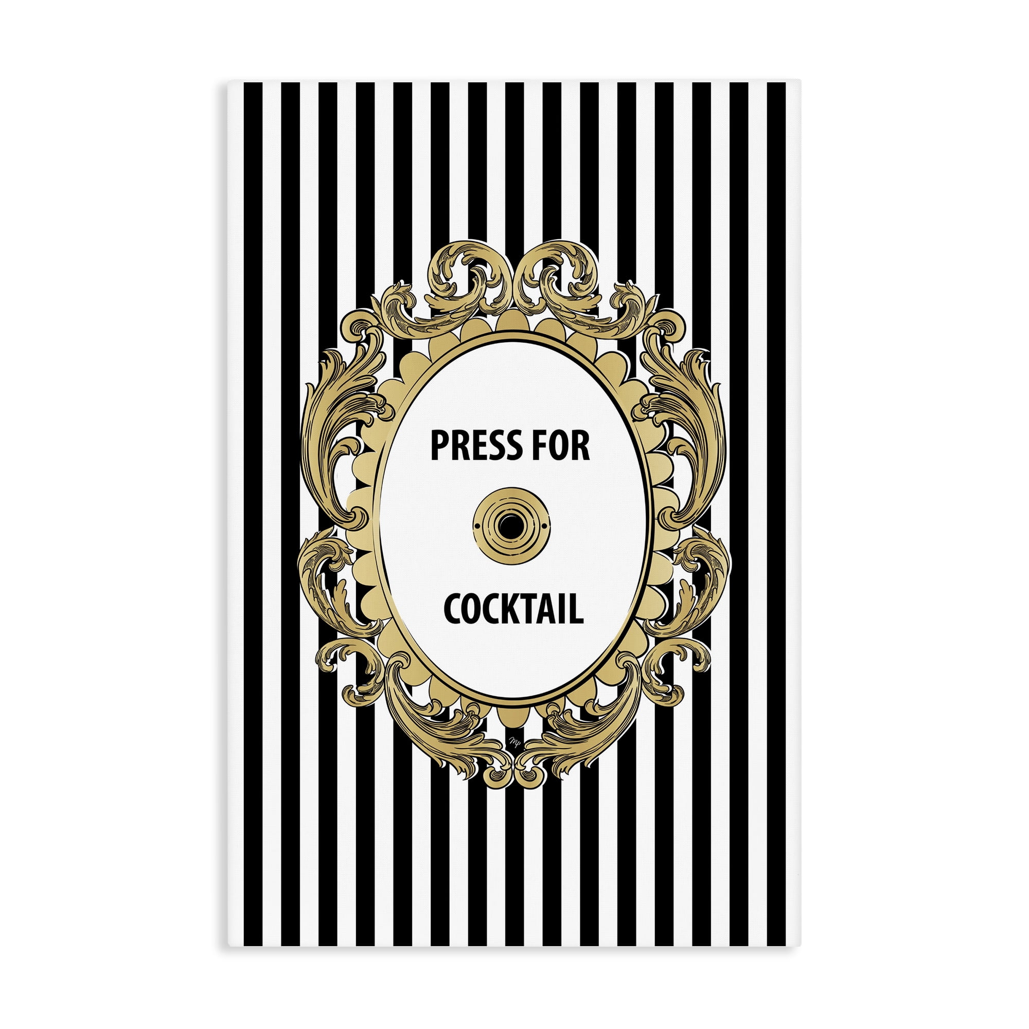 Stupell Industries Press For Cocktail Celebration Canvas Wall Art, design by Martina Pavlova