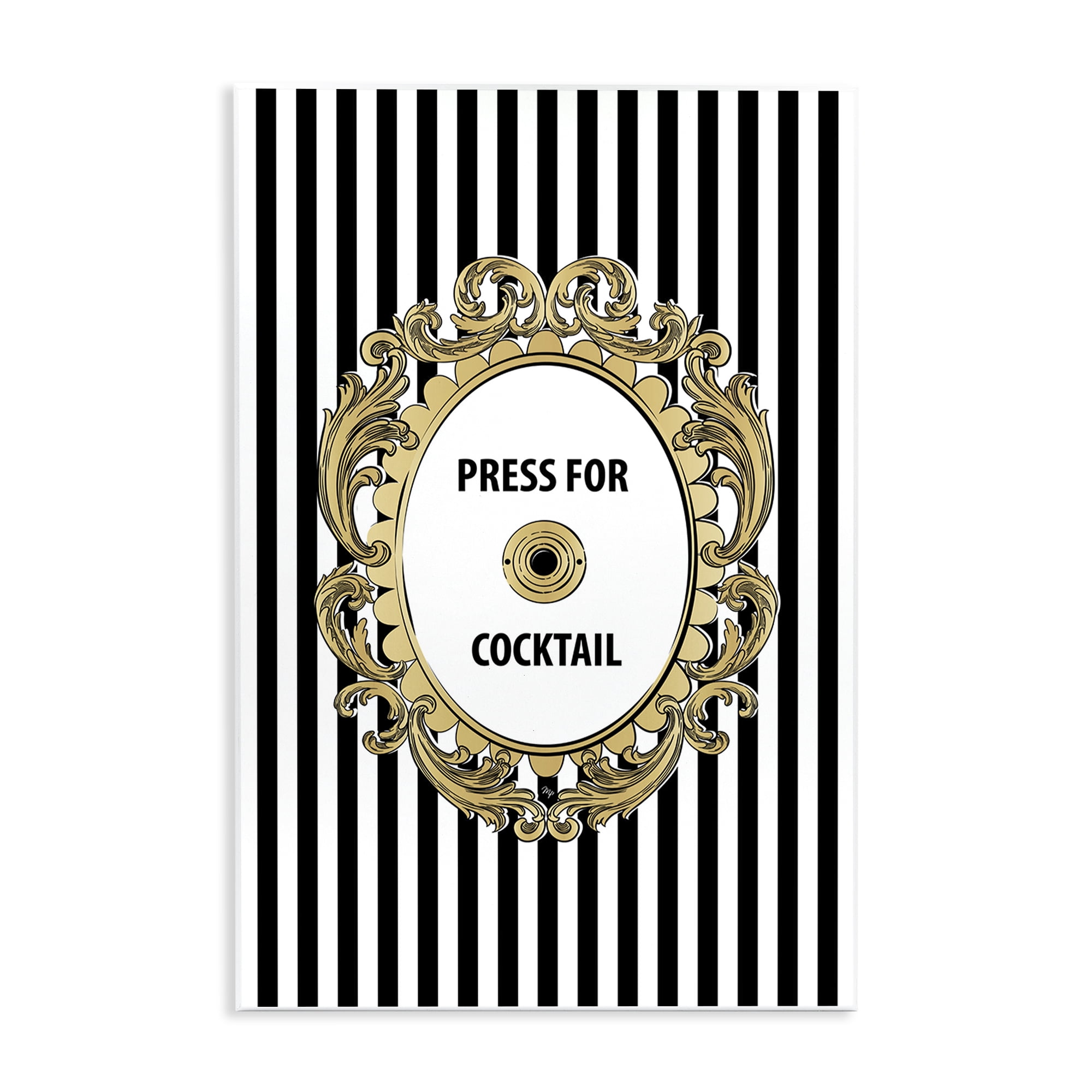 Stupell Industries Press For Cocktail Celebration Wall Plaque Art, design by Martina Pavlova