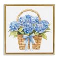 thumbnail image 1 of Stupell Industries Shabby Chic Pretty Blue Hydrangea Picnic Basket Gold Floating Frame Canvas Art, 18 x 18, by Petals Prints Design, 1 of 8