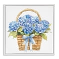 thumbnail image 1 of Stupell Industries Shabby Chic Pretty Blue Hydrangea Picnic Basket White Framed Giclee Art, 24 x 24, by Petals Prints Design, 1 of 8