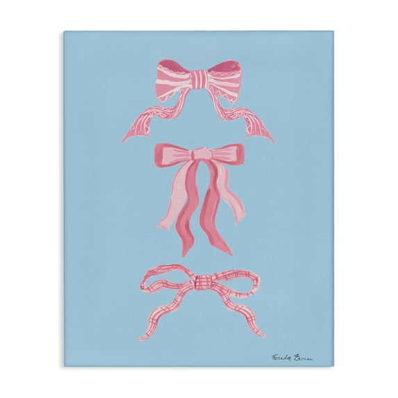 Stupell Industries Glam Pretty Bows on Blue Canvas Art, 16 x 20, by Farida Zaman