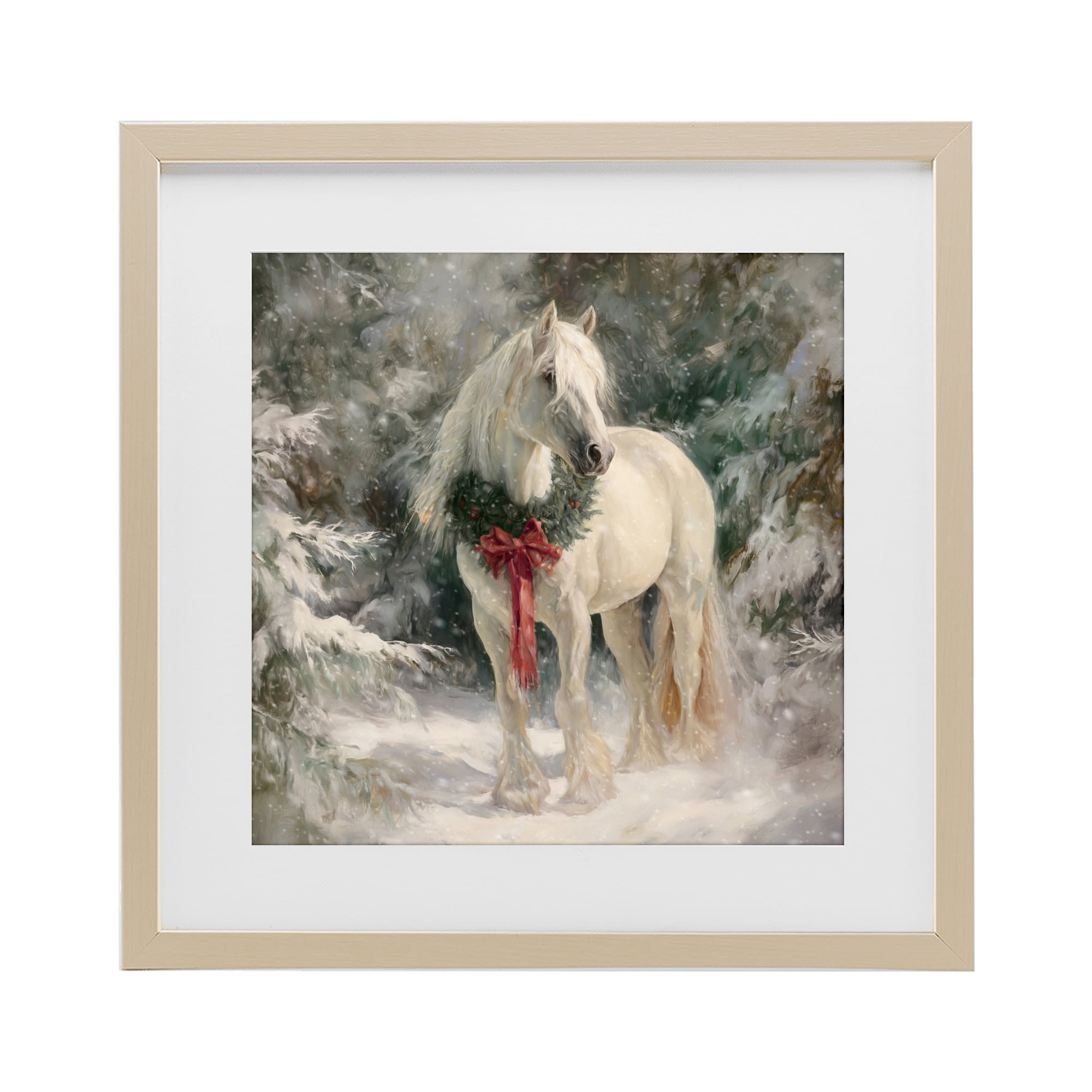 Stupell Industries Pretty Christmas Mare Birch Framed Print Under Glass, design by Tina LeCour