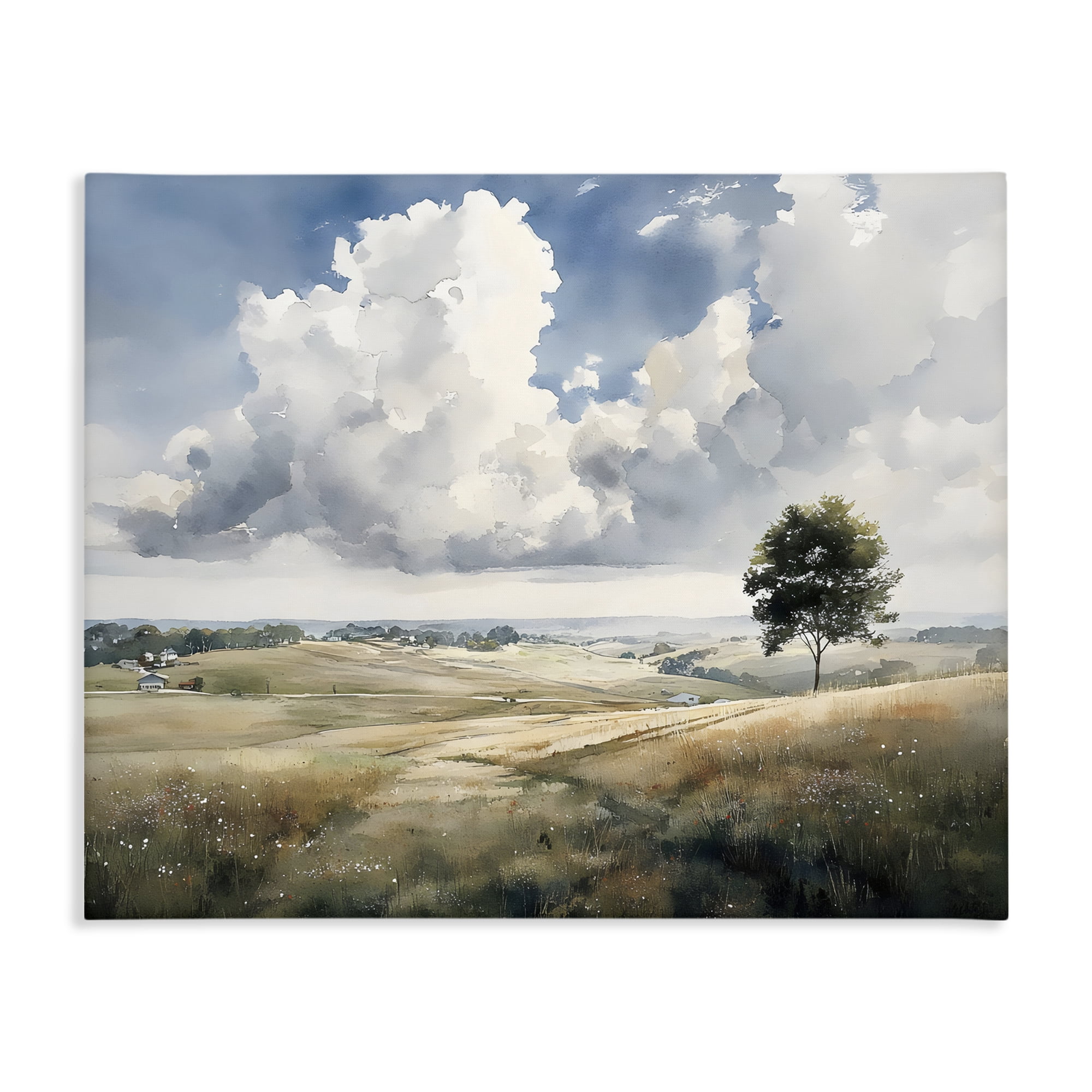 Stupell Industries Pretty Hills with Solitary Tree Canvas Wall Art, design by Franklyn Gregory