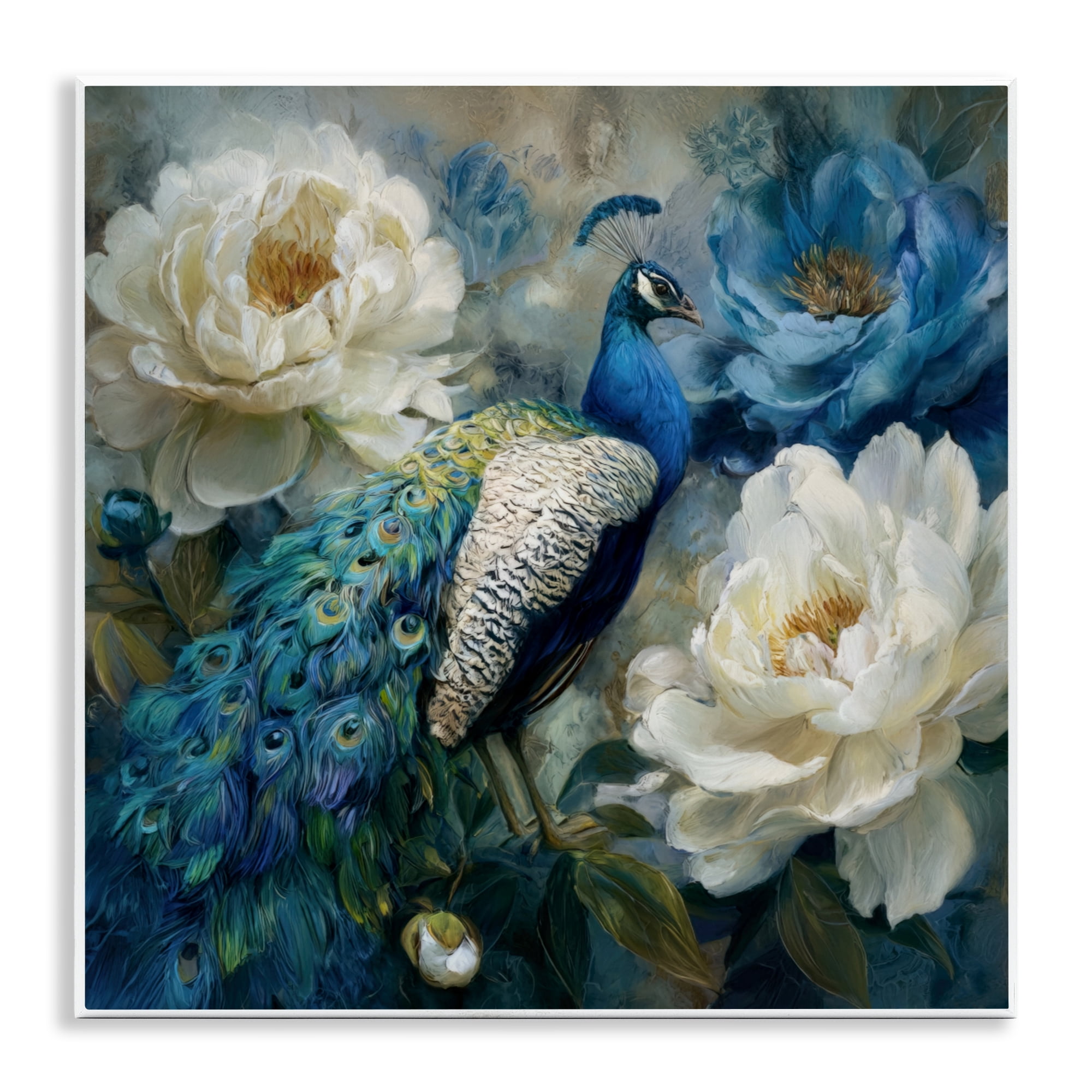 Stupell Industries Pretty Peony Peacock Wall Plaque Art, design by Tina LeCour