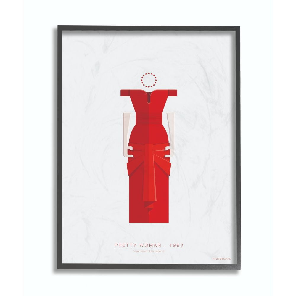 Stupell Industries Pretty Woman Famous People Characters Fashion Design Framed Wall Art by Fred Birchal