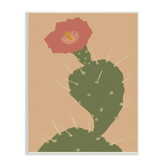 Stupell Industries Prickly Boho Cactus Flower Modern Pictorial Plant Graphic Art Unframed Art Print Wall Art, Design by Kamdon Kreations
