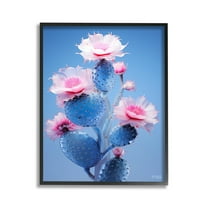 Stupell Industries Prickly Cactus Flowers Botanical & Floral Painting Black Framed Art Print Wall Art, 11 x 14