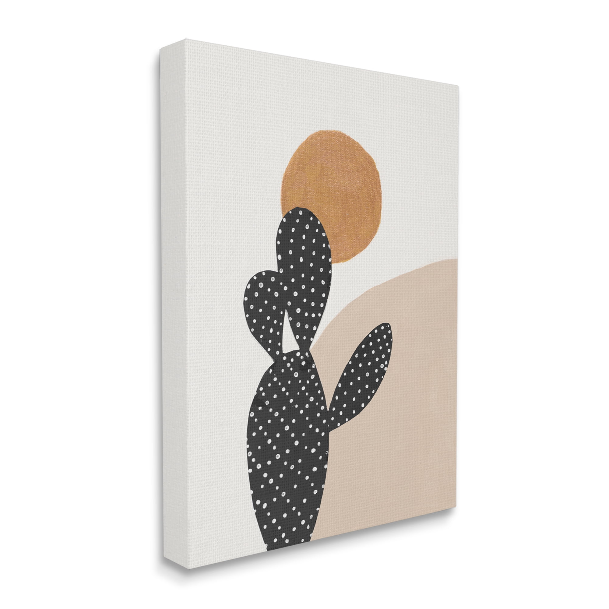 Stupell Industries Prickly Pear Terracotta Abstract Landscape Desert Sun Abstract Painting Gallery Wrapped Canvas Art Print Wall Art, 24 x 30