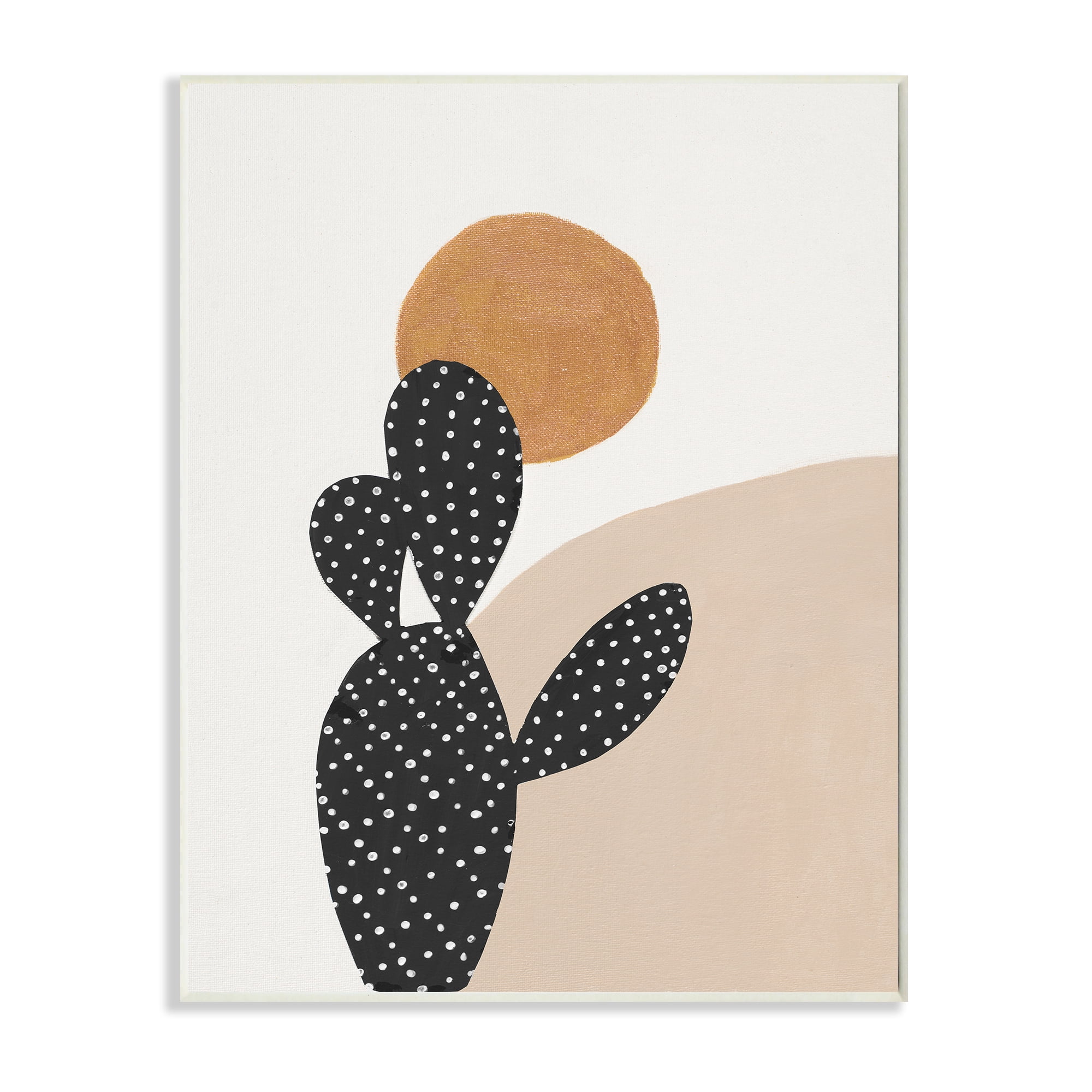 Prickly Pear Terracotta Abstract Landscape Wood Wall Art, 10 x 15
