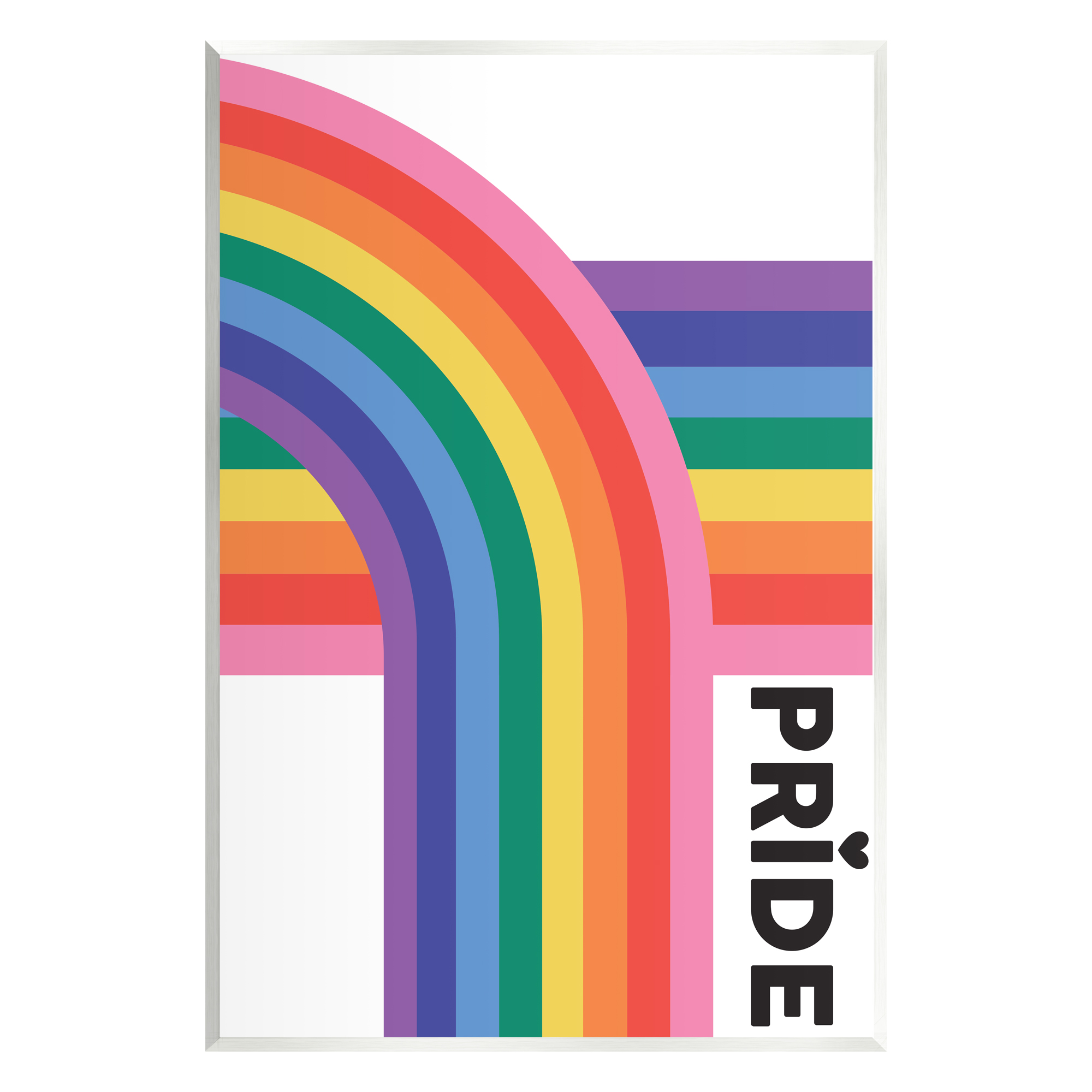 Stupell Industries Pride Rainbow Arch LGBTQ Holiday Painting Unframed Art Print Wall Art