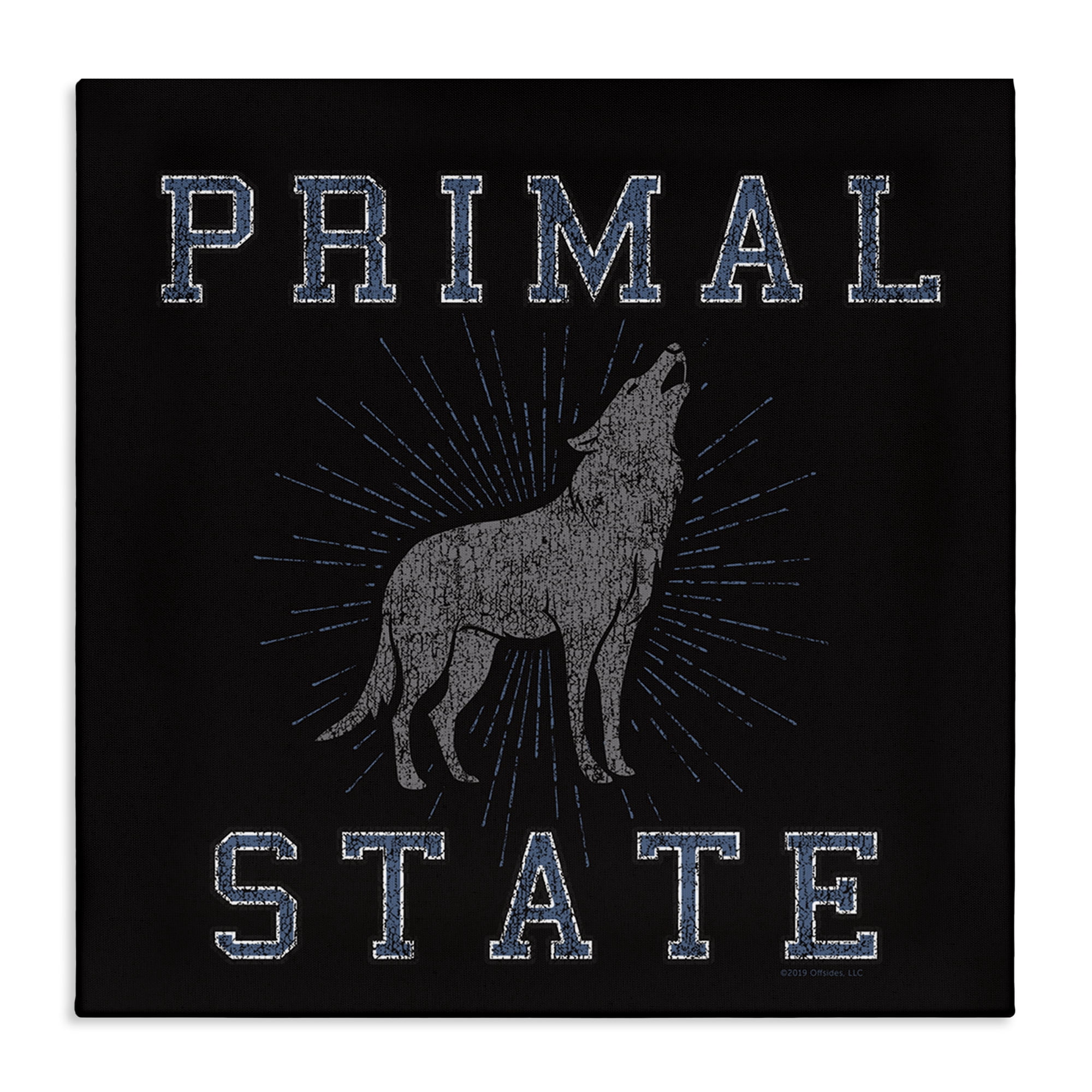 Stupell Industries Primal Wolf State Animals Painting Wrapped Canvas Art Print Wall Art, 17 x 17