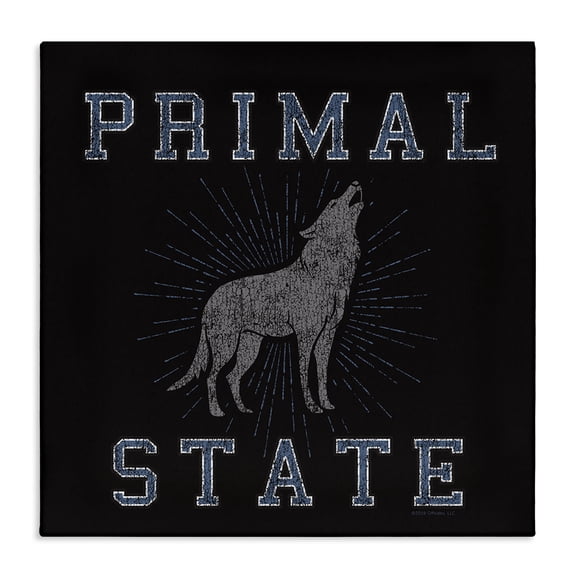 Stupell Industries Primal Wolf State Animals Painting Wrapped Canvas Art Print Wall Art, 24 x 24
