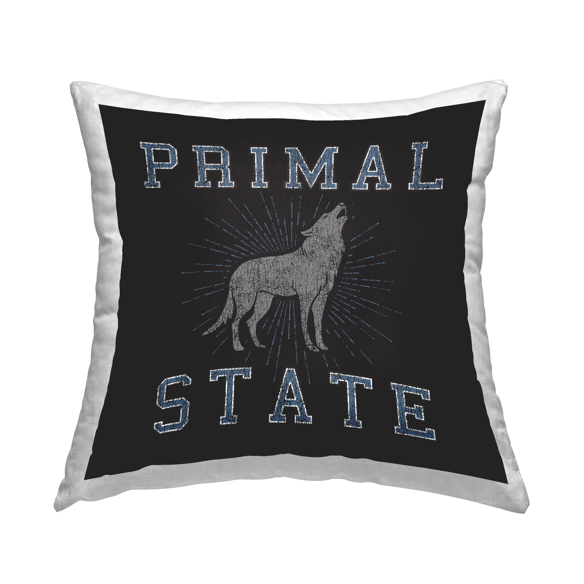 Stupell Industries Primal Wolf State Decorative Printed Throw Pillow Design by Spirit Animals/Life Is High.