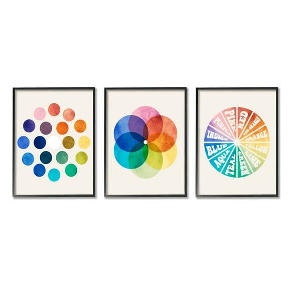 Stupell Industries Primary Color Tones Blended Hue Chart Wheel Diagram, 11 x 14, Design by Daphne Polselli